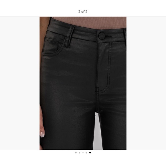 Kut from the Kloth Meg Wide-Leg Coated Pants - Picture 4 of 5